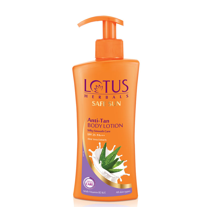 Lotus Herbals Safe Sun Anti-Tan Body Lotion Silky Smooth Care SPF 25 PA+++