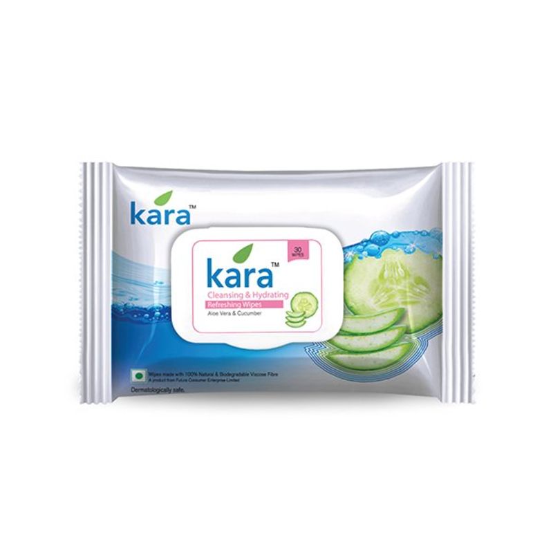 Buy Kara Refreshing Face Wipes With Cucumber And Aloe Vera At Nykaacom