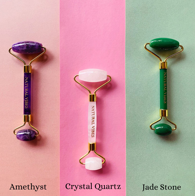 Natural Vibes Kansa Wand Face Roller + Nirvana Anti Ageing Flower Oil